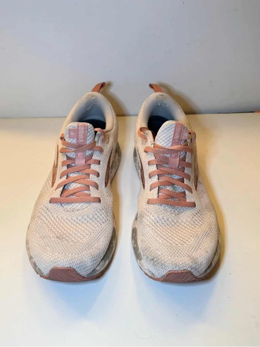 Brooks Women's Running Sneakers in Light Pink and Tan Accents